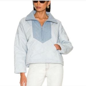 Something Navy Quilted Quarter Zip Jacket